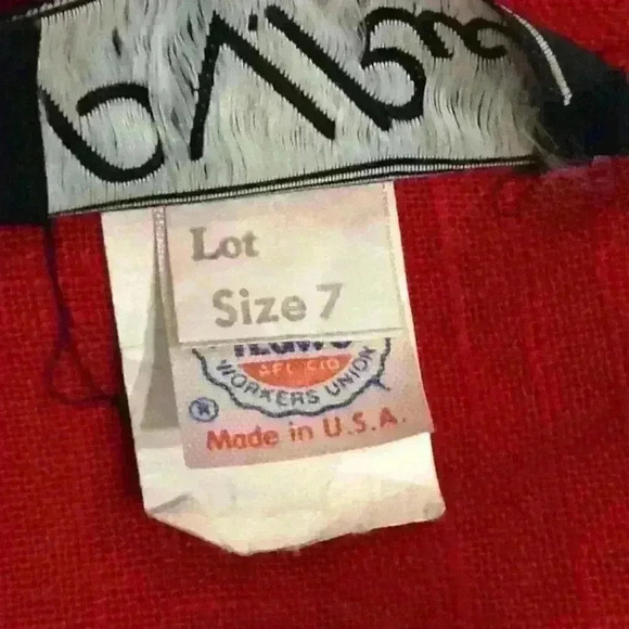 VINTAGE!!  P.V. Rich Red Linen Pleated, Size: 7 dress.  Drop waist, BEAUTIFUL!! - Picture 5 of 5